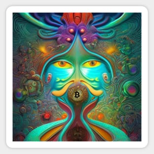 Bitcoin NFT Cryptocurrency Art Sticker